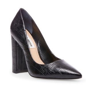 Steve Madden Prance-C Pumps Black 🐊 Crocodile